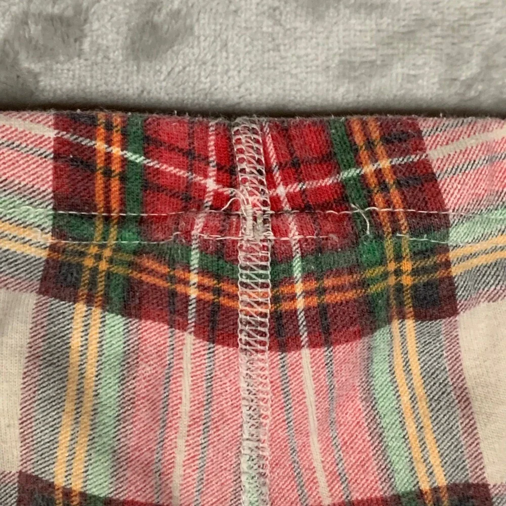 Hanna Andersson Kids Pajama Set Sz 4 Long John Tartan Plaid Organic Girl Boy PJs